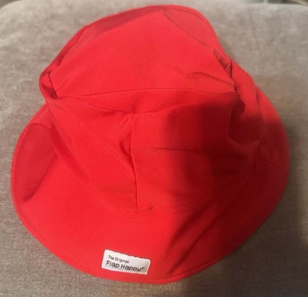 Flap Happy Sun Hat Size XL Red UPF Swim Bucket Hat